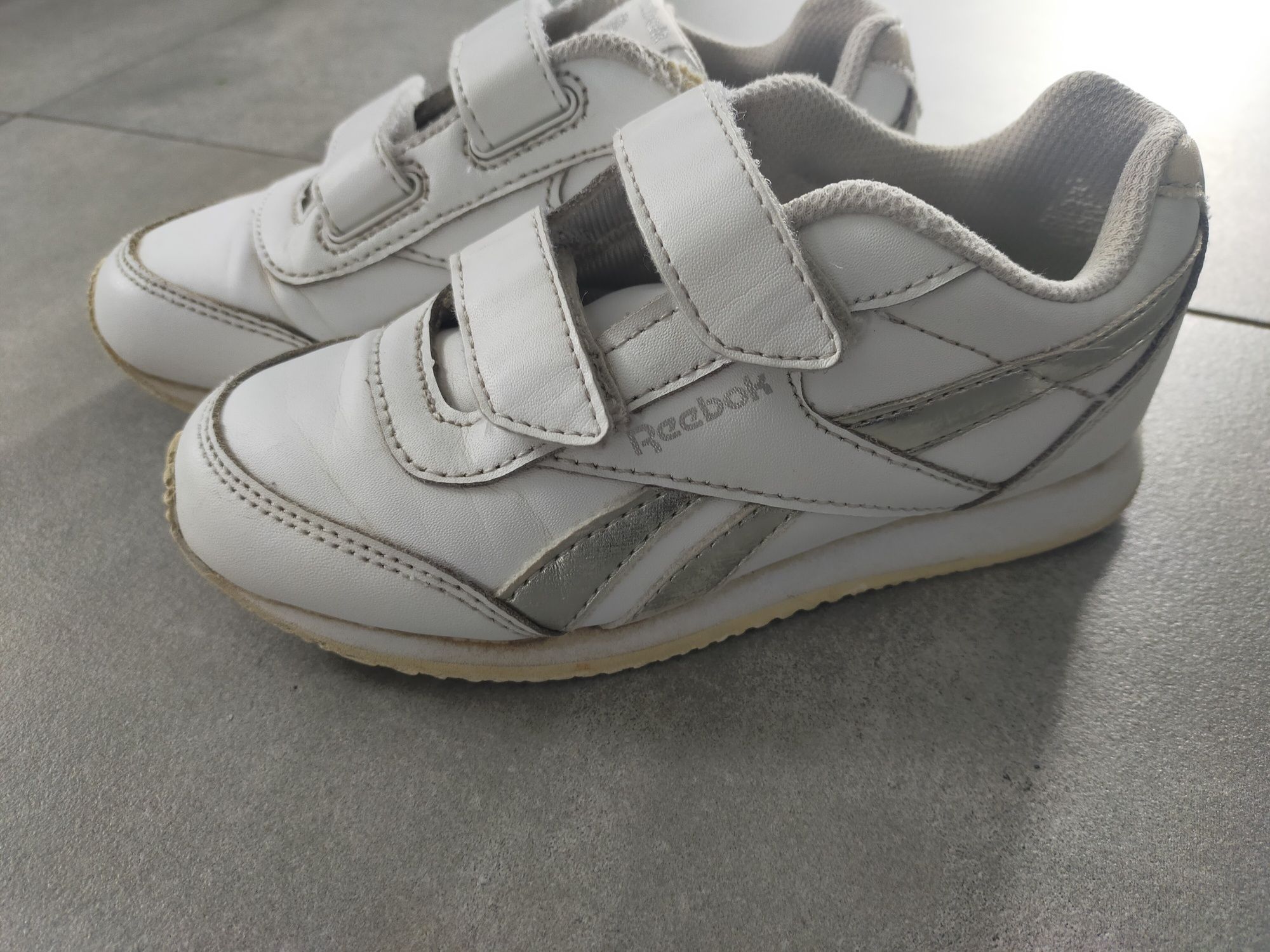 Adidasy Reebok buty Sportowe na rzepy Dla dziewczynki Białe 28 17,5 cm