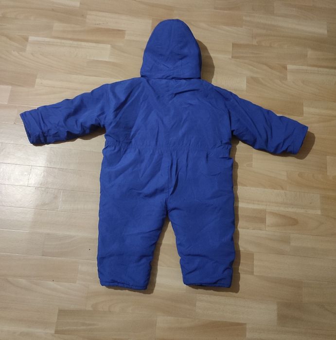 Теплый зимний комбинезон на меху  для мальчика р 9-12 мес