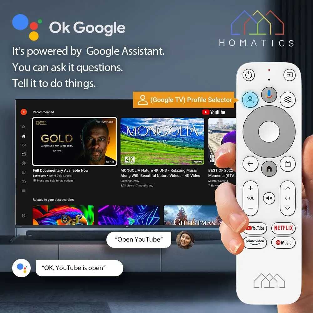 HOMATICS 4K TV Stick 2/32Gb S905Y4 март тв приставка стик TV Box