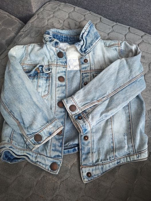 Jeansowa kurtka, dla dziewczynki, Next, 92, zapinana