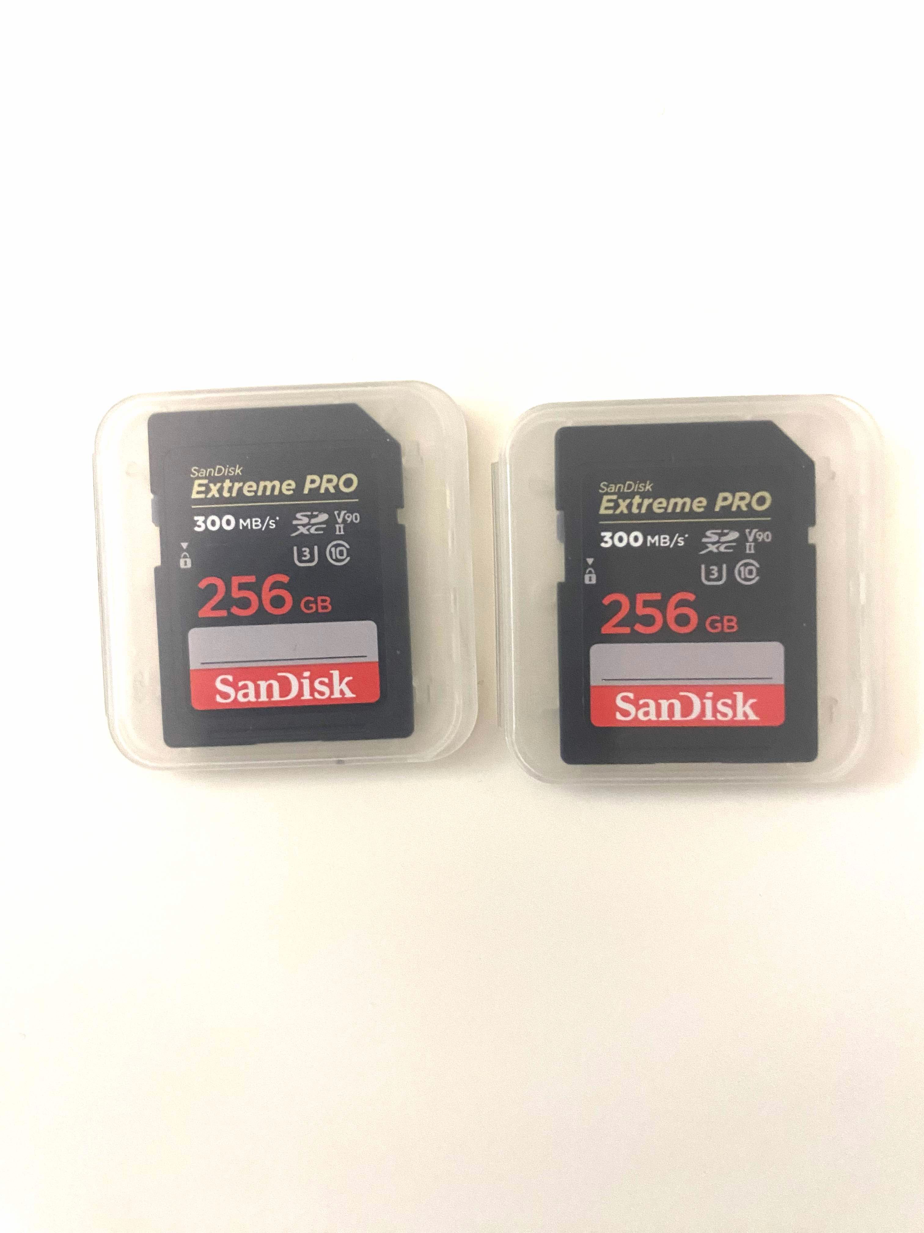 Cartão SD SanDisk 256GB SDXC Extreme Pro V90 UHS II 300 MB