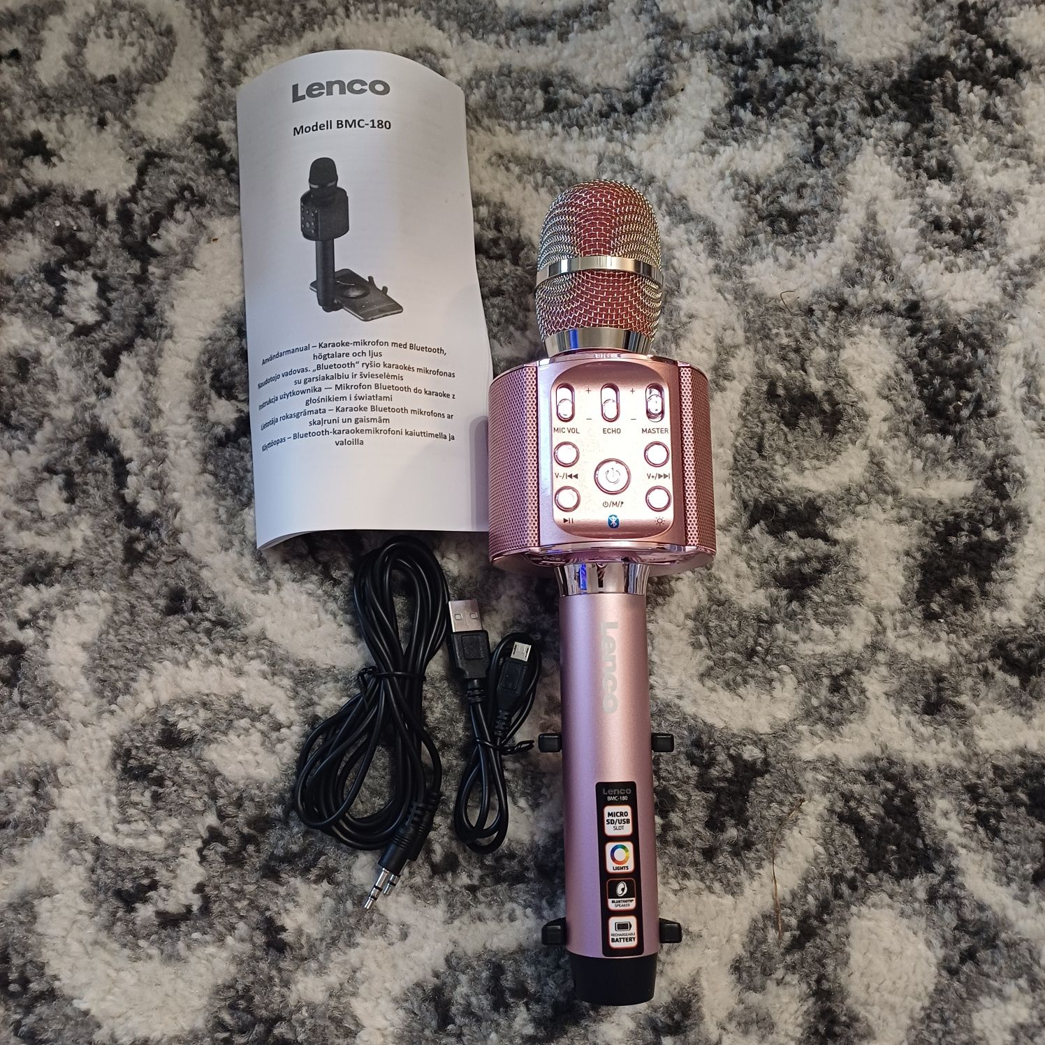 Mikrofon Bluetooth Karaoke Lenco BMC-180PK