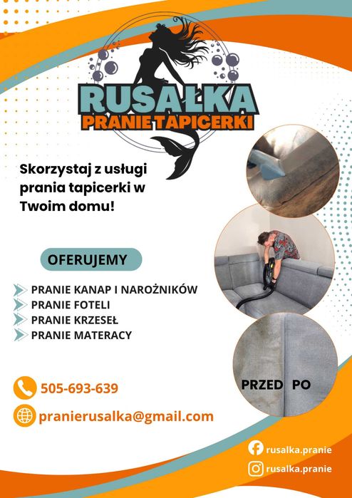 Profesjonalne pranie tapicerki meblowej - kanapy, fotele, materace itp