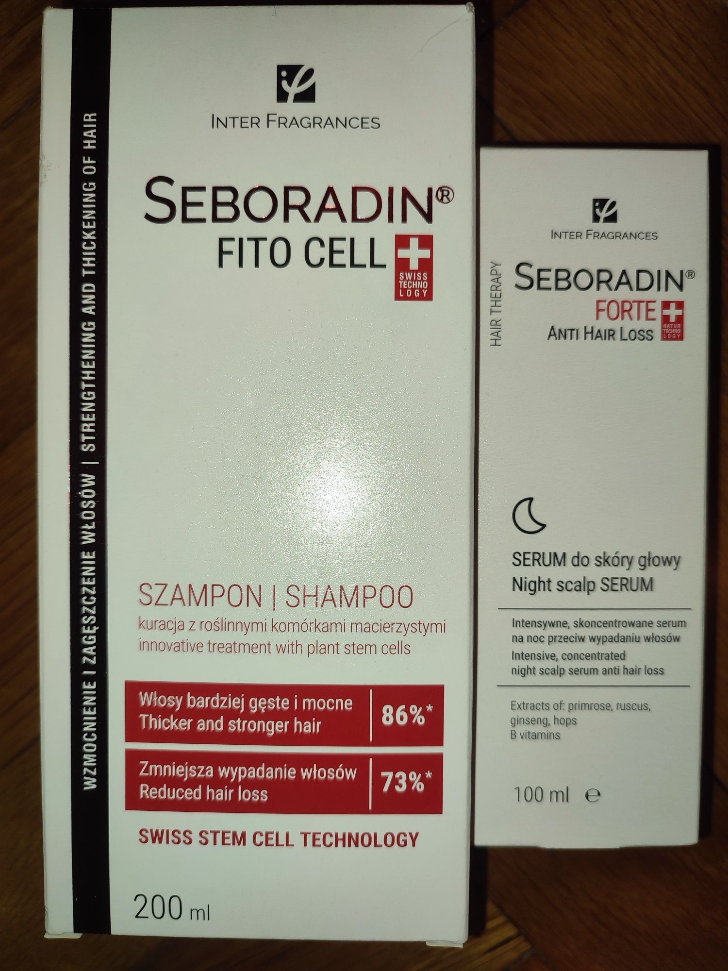 Seboradin forte serum i szampon fito cell przeciw wypadaniu włosów