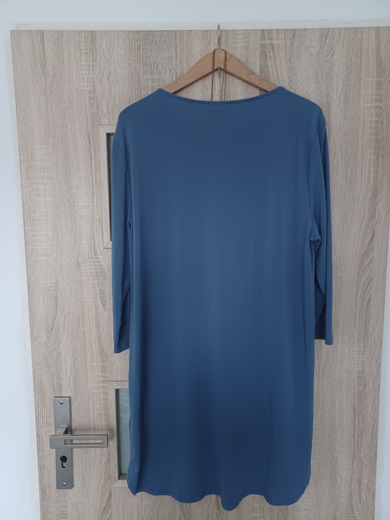 Śliczna sukienka Basic H&M dżinsowy kolorek rozmiar 46/48