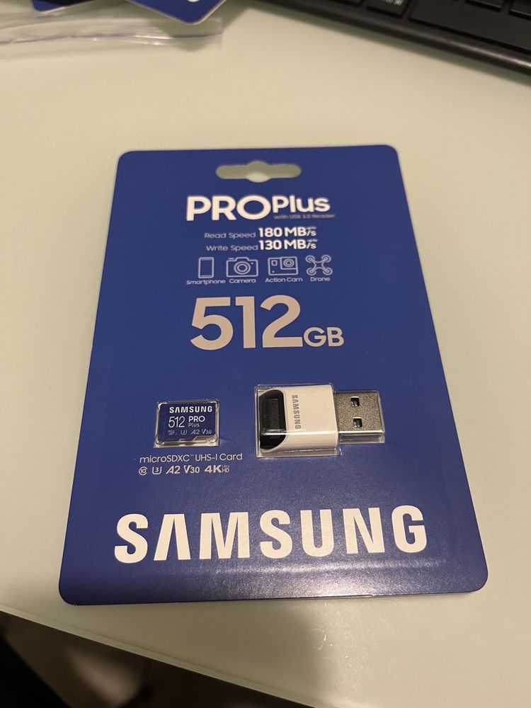 Карта памʼяті Samsung Pro Plus 512 Гб + Картридер
