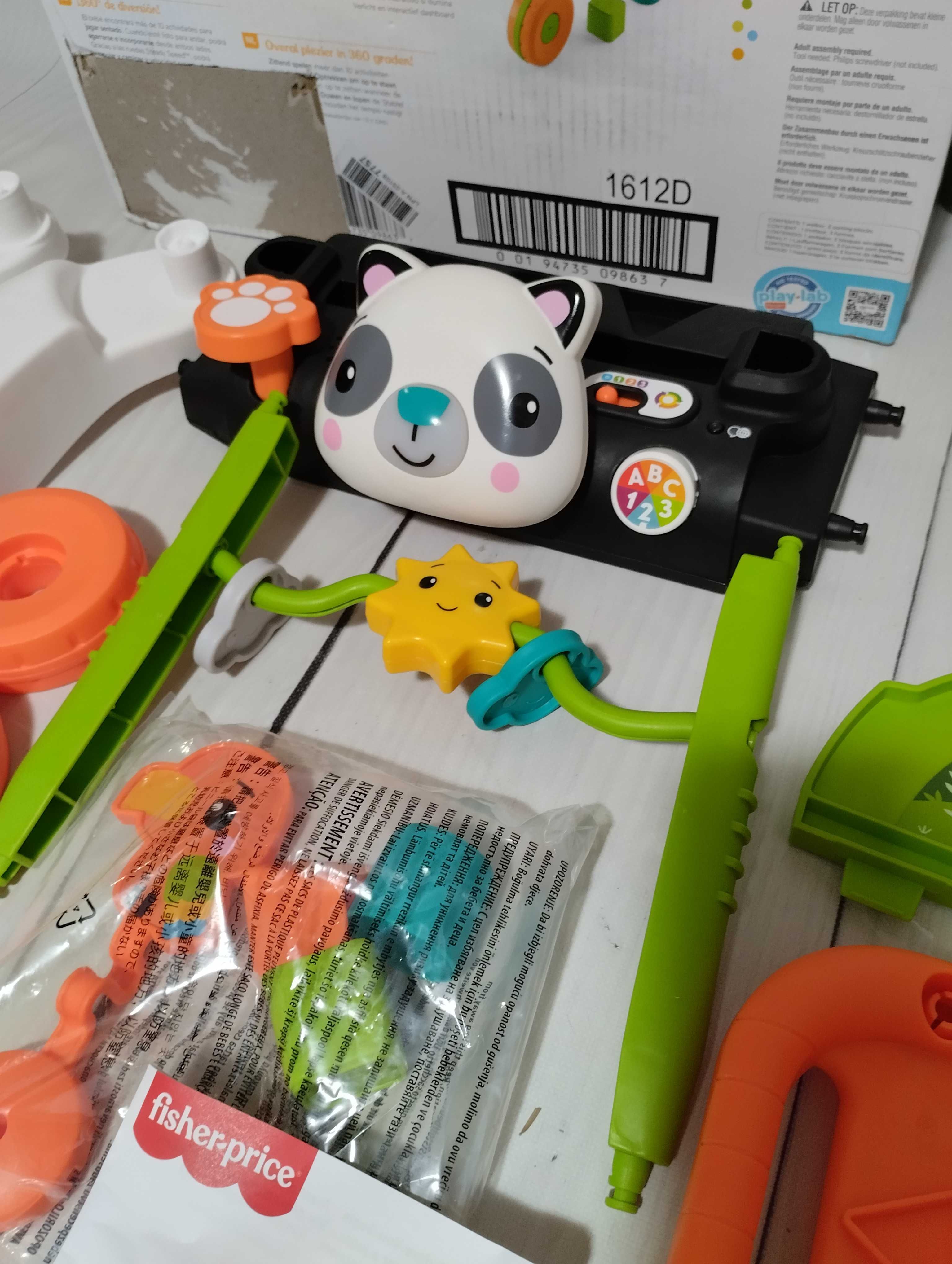 Dwustronny jeździk pchacz Fisher-Price HJY73 Panda interaktywny