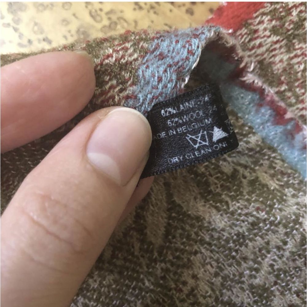 Палантин платок шарф Kenzo Кензо 62% шерсть + 14% шёлк разноцветный
