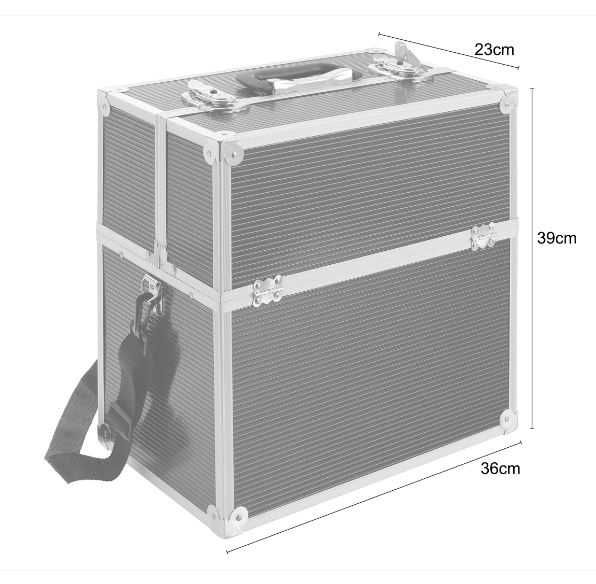 Kuferek kosmetyczny 26L aluminium AREBOS