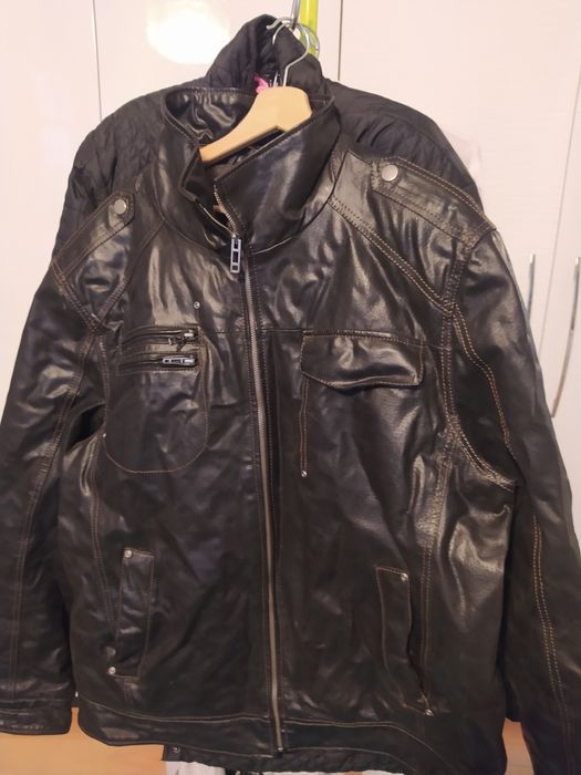 Duża męska skórzana kurtka