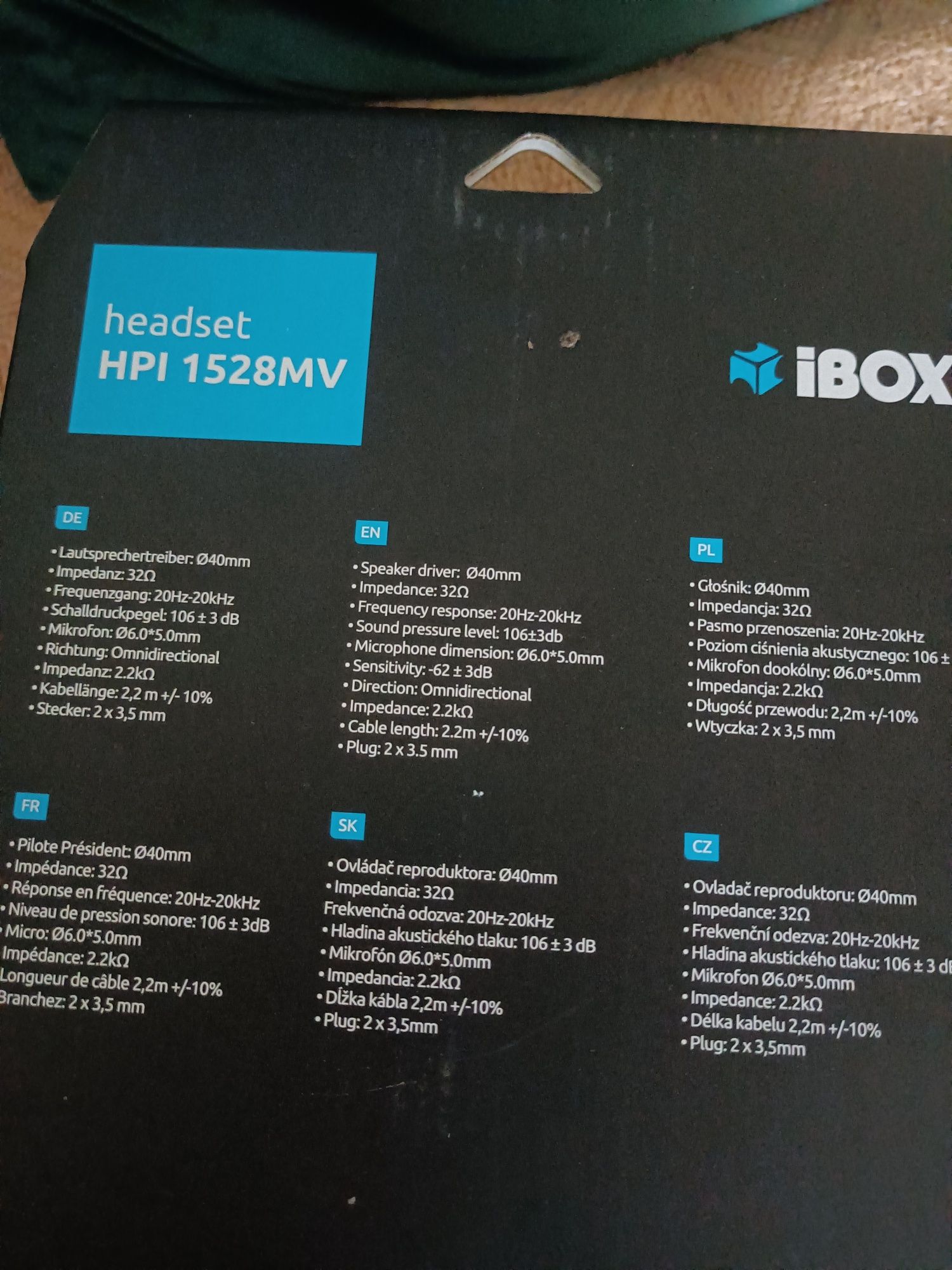 Słuchawki z mikrofonem iBOX HPI1528MV Gaming