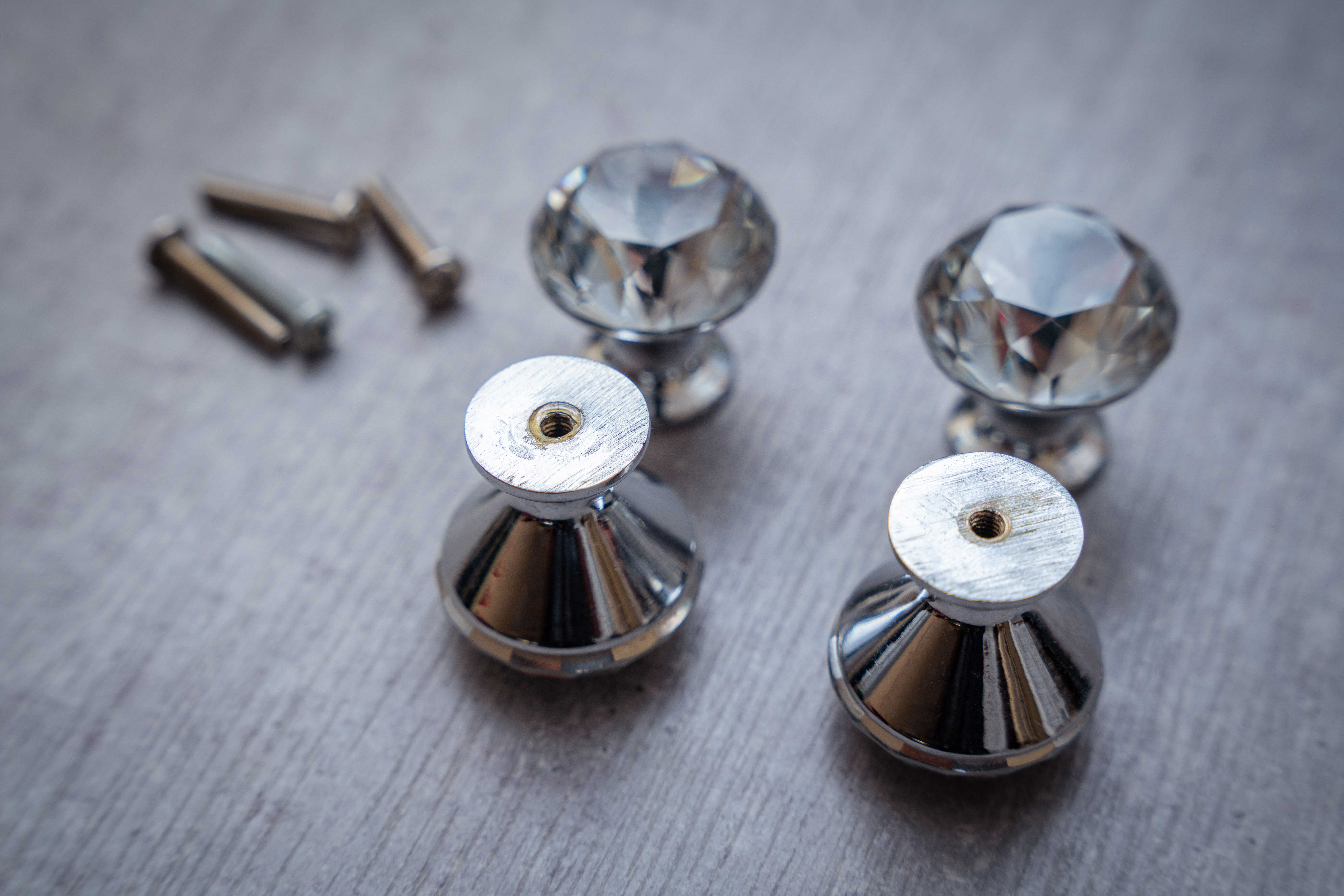 Uchwyt Meblowy Gałka Kryształowa do Mebli 32 mm 4 Sztuki