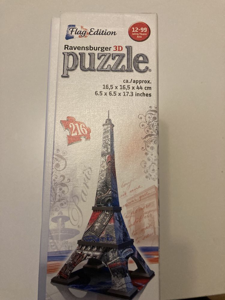 Puzzle 3D Ravensburger, Flag Edition, Paris, 216 cz