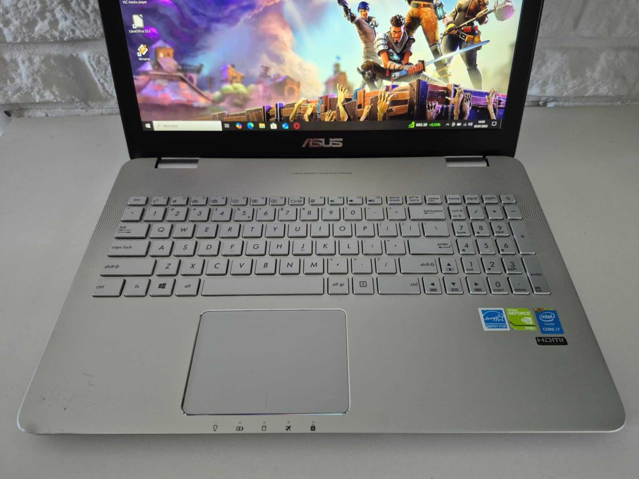 Do GIER ASUS N551j IntelCore i7/16gbDDR/256SSD/GeForce/NOWABateria