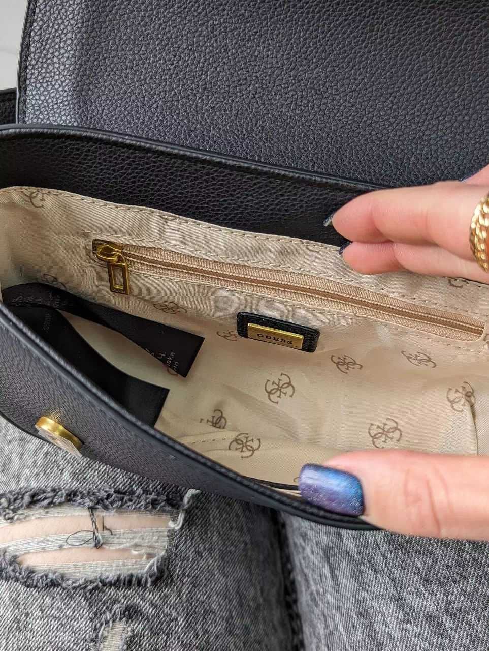 Сумка Guess dream седло черная геес 2024