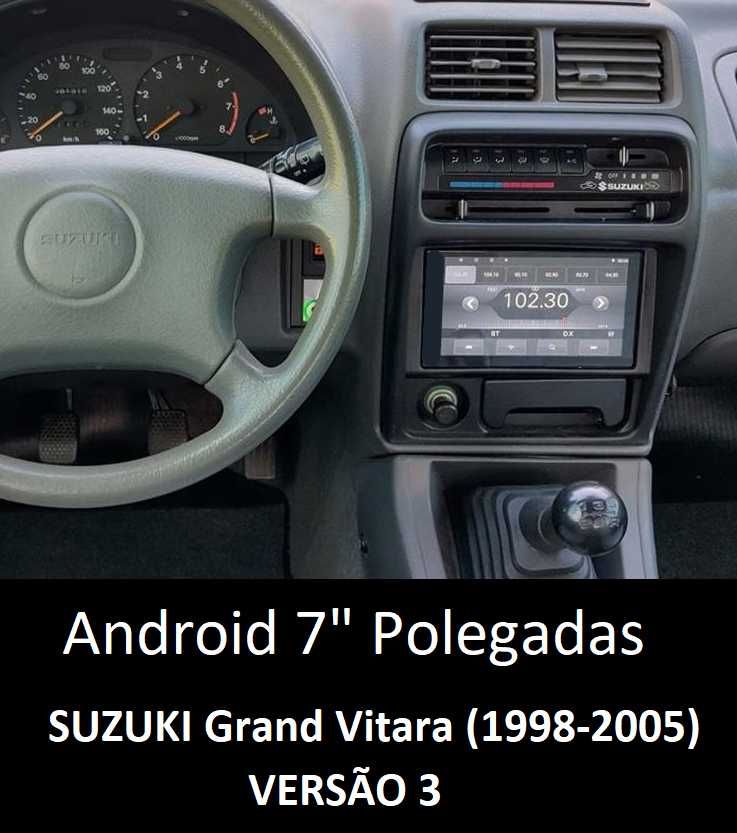 (NOVO) Rádio 2DIN • Suzuki GRAND VITARA (1998 a 2015) • Android 4+32GB