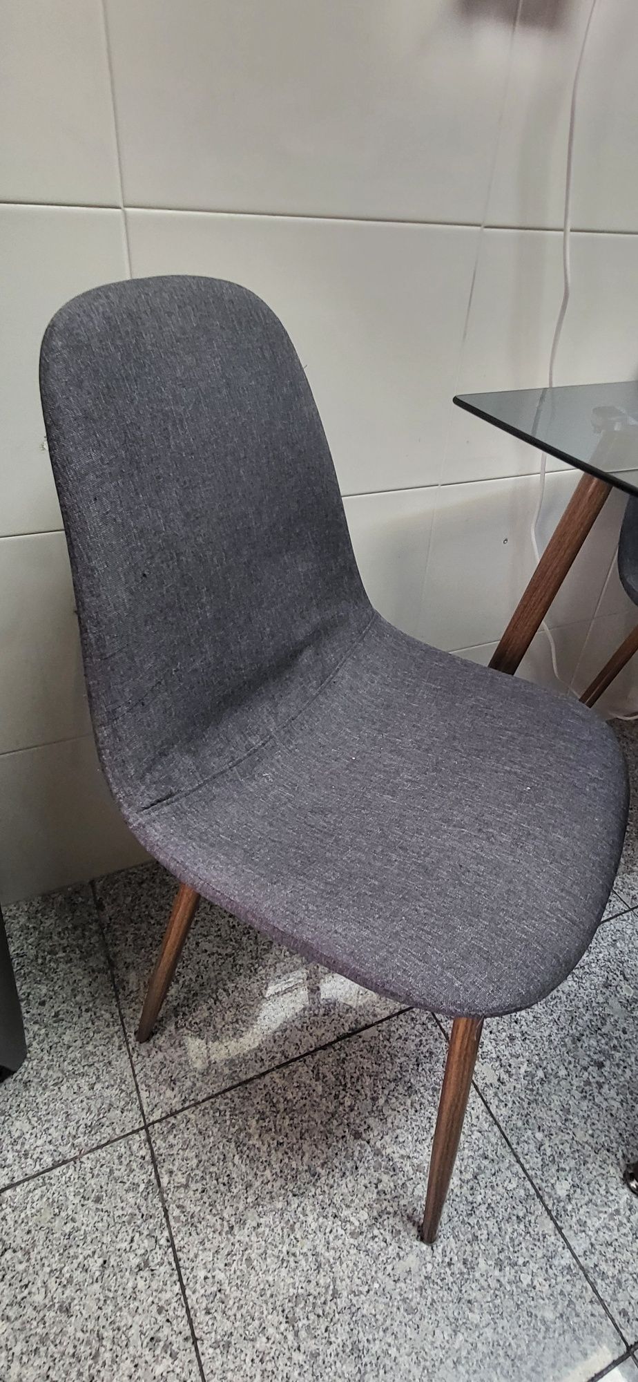 Mesa Cozinha Vidro c/ 4 Cadeiras