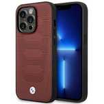 Etui Bmw Leather Seats Pattern Magsafe Na Iphone 14 Pro - Burgundowe