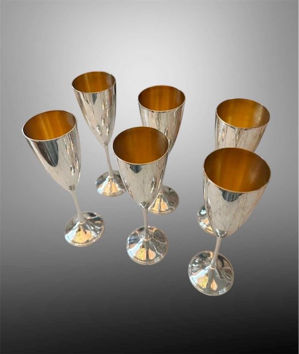 Срібні бокали фужери срібло кубки серебряные бокалы фужеры стаканы