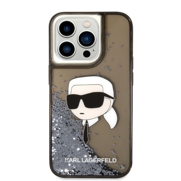 Pokrowiec na iPhone 14 Pro Karl Lagerfeld Hardcase Czarny z Glitterem