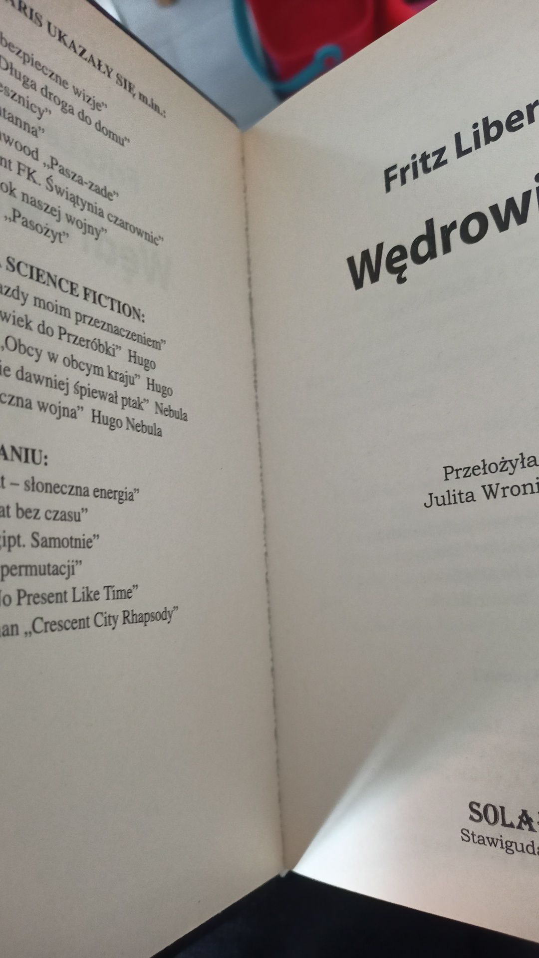 Wędrowiec Fritz Leiber wyd. Solaris