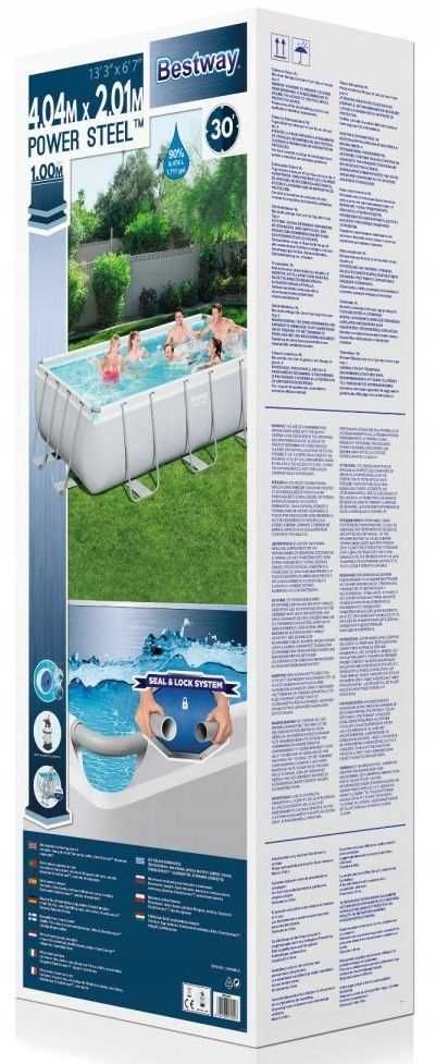 Basen Stelażowy 404 x 201 x 100 Bestway 56442 pompa piaskowa