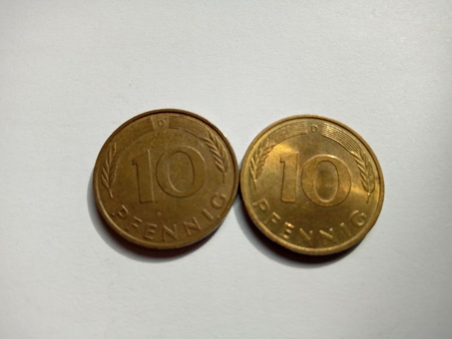 32 monety Pfenning od 1950 do 1989 roku