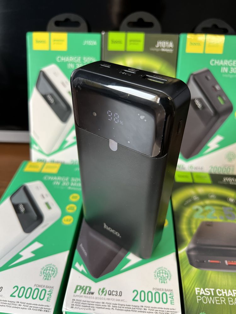 Павербанк Hoco J101A J201A 20000mAh швидка зарядка, з дісплеєм