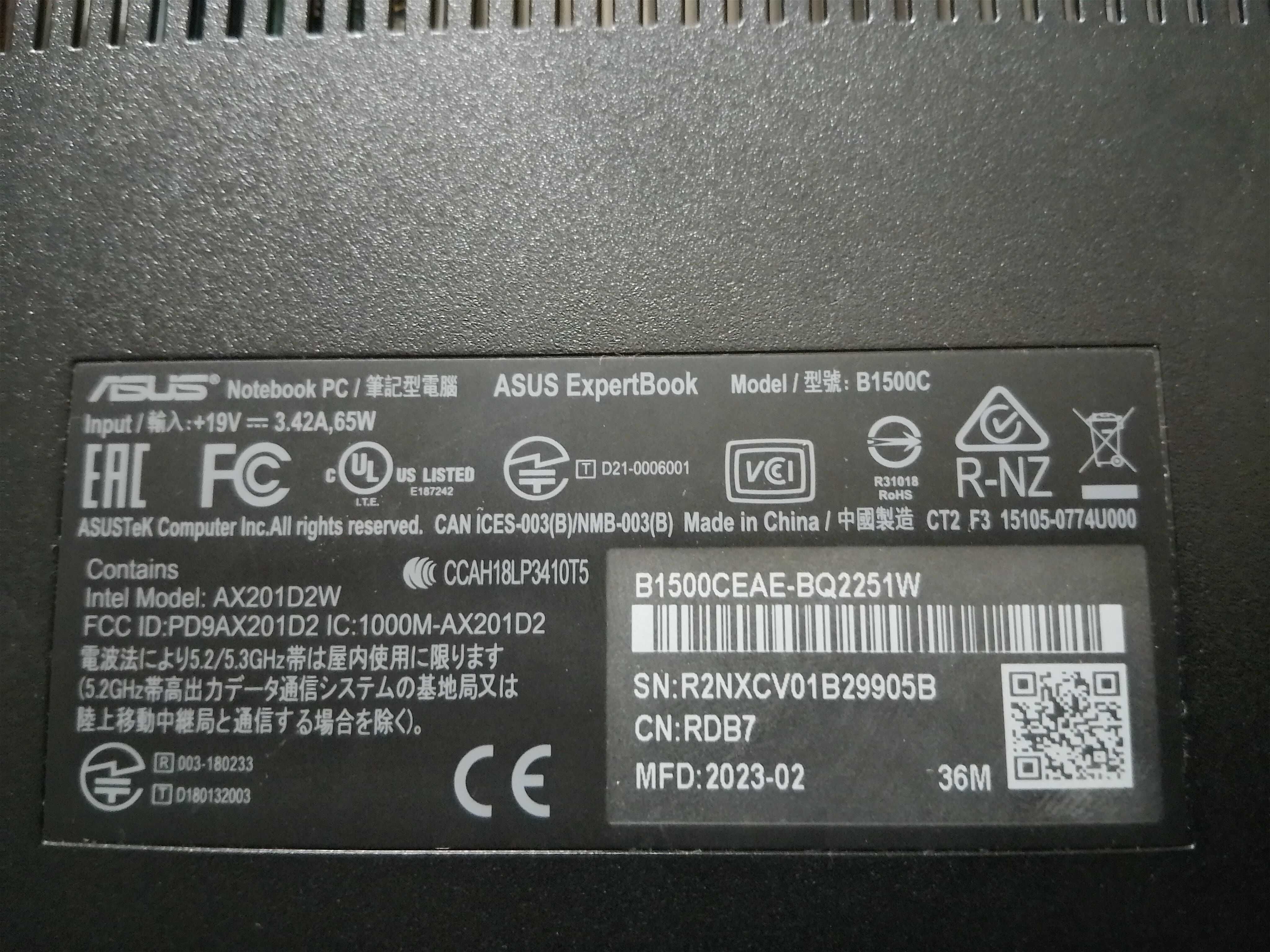 Laptop ASUS B1500CEAE