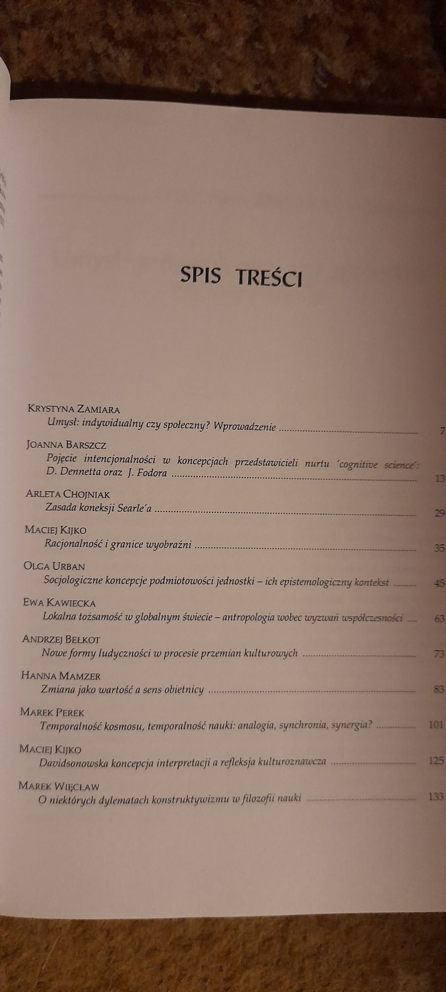 Czyj umysł - pod redakcją Krystyny Zamiary wyd I 2007