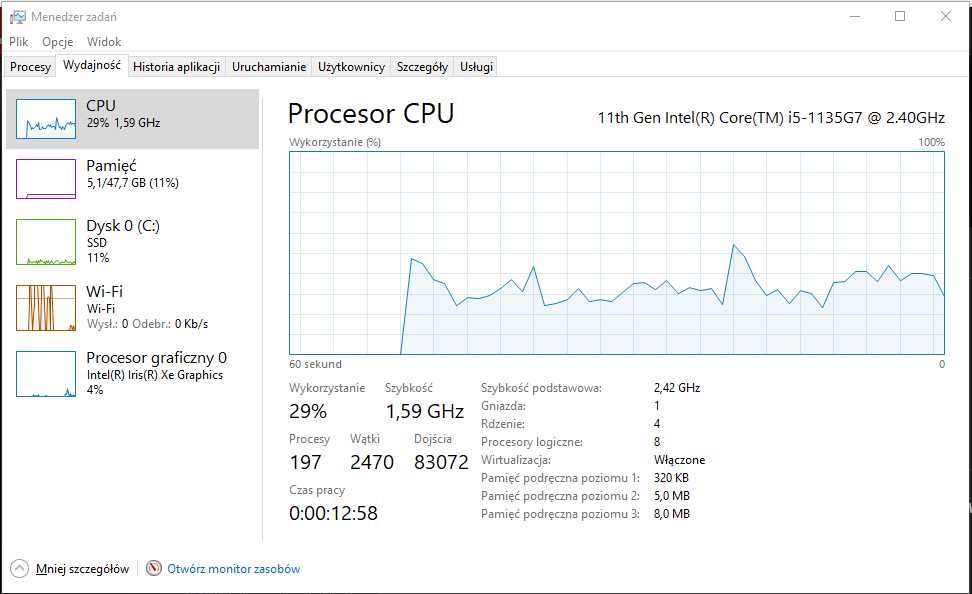 Lenovo ThinkPad T14 Gen2 i5-1135G7 4c/8t 48GB RAM 1TB NVMe Full HD