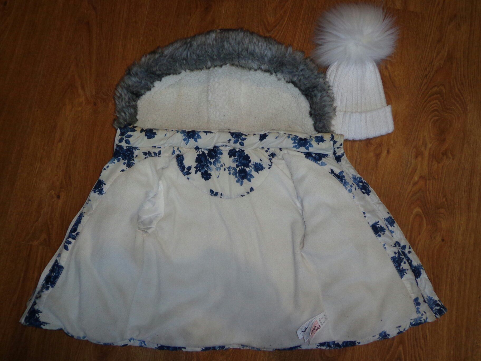 Куртка зимняя шапка мех цветы кигуруми пижама Зебра