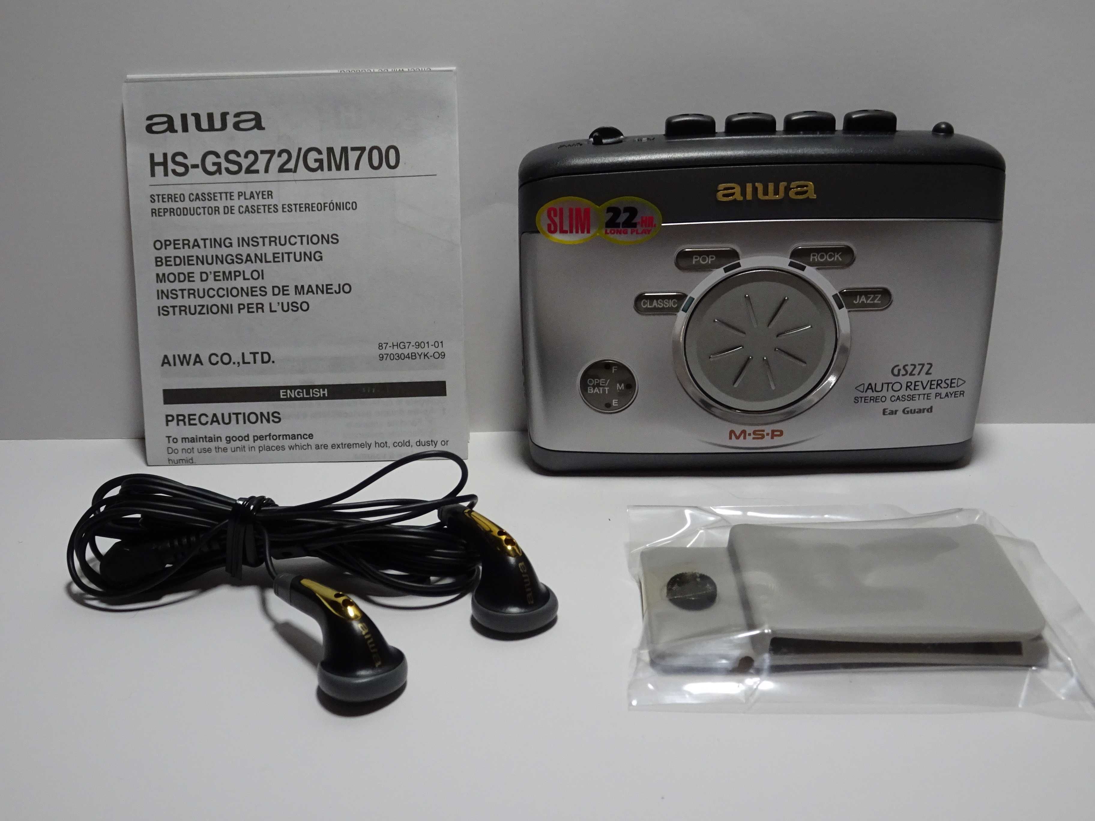 NOWY Walkman AIWA HS-GS272 (BK) Odtwarzacz Kasetowy MSP/ AR - 1998r.