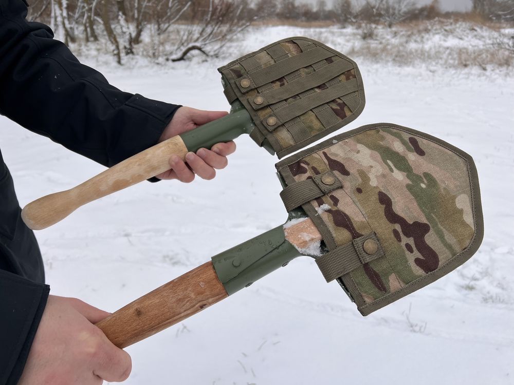 Якісна лопата піхотна саперна в комплекті з чохлом надійна та зручна.