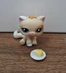 Littlest Pet Shop LPS figurka #521 Kot perski UNIKAT + ciasto