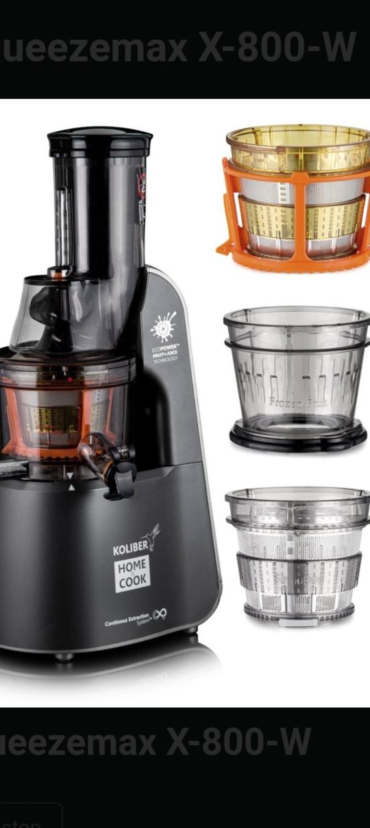 Wyciskarka wolnoobrotowa Koliber 800 W 3w1
