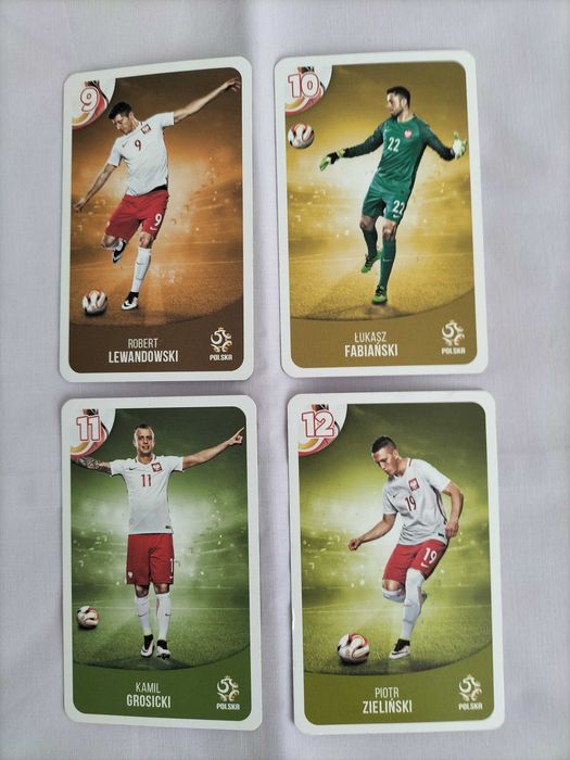 Sprzedam 12 kart pilkarzy polskich - Z EURO 2018 r. ! NOWE ! Okazja !