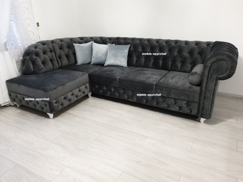 PRODUCENT!!!Stylowy chesterfield, glamour gleboko pikowany NR.83