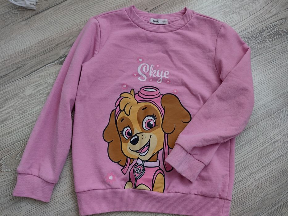 Piękna bluza Sky psi patrol dla dziewczynki rozmiar 116 różowa