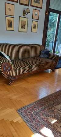 stylowa sofa o wymiarach :dł 220 cm, gł. 90 cm i wys. 90 cm