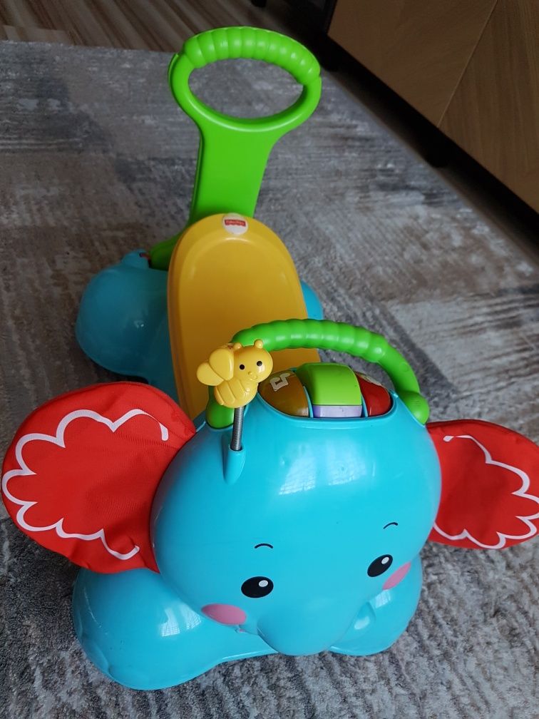 Chodzik pchacz jeździk Fisher price słonik