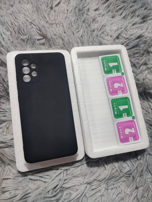 Capa preta Samsung Galaxy A32 4G, + 2 PELÍCULAS