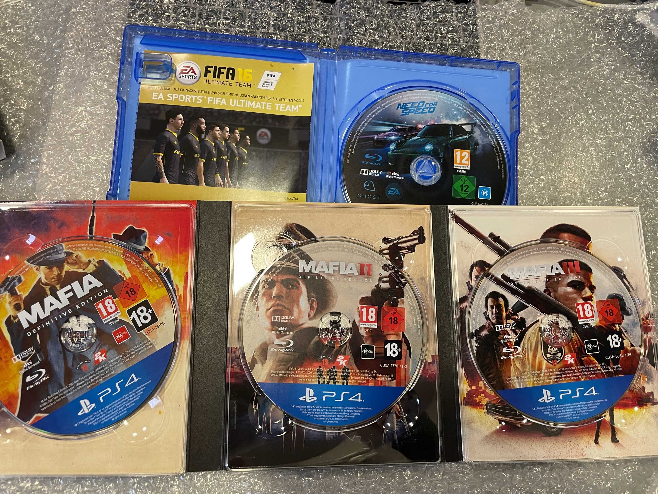 Mafia Trilogy Need For Speed PlayStation 4 диски