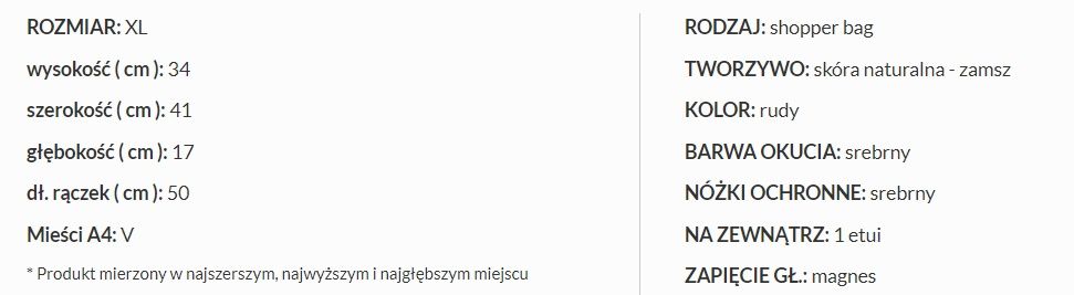 Torebka skórzana Vittoria Gotti ruda z motywem kwiatów i etui