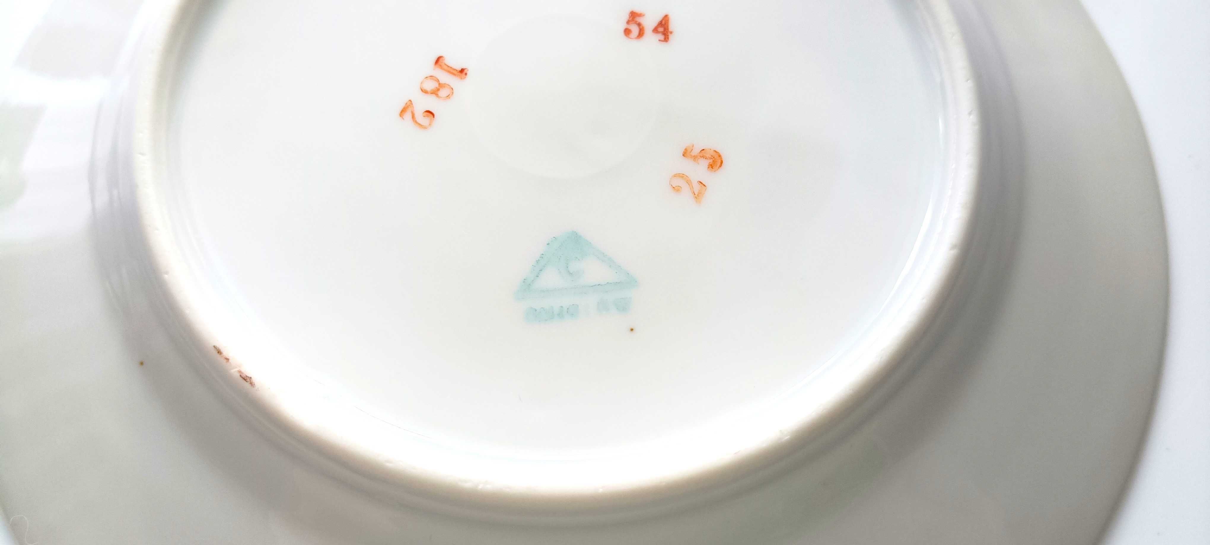 Porcelana Ćmielów Talerz Podstawek Scena Antyczna sygn 1930