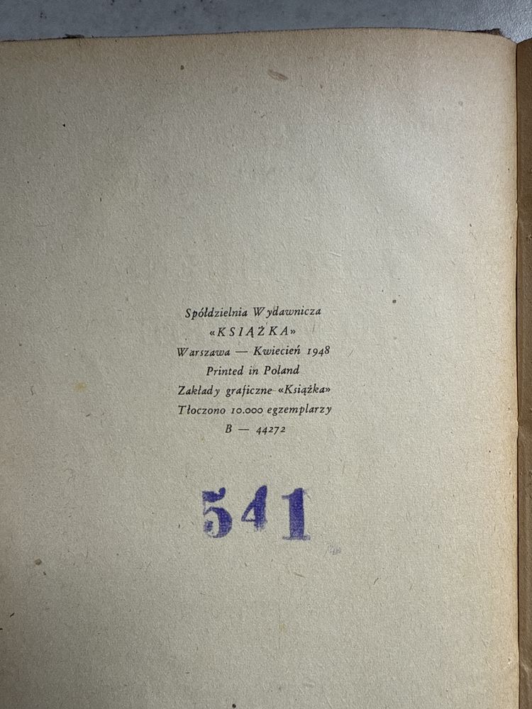 Stara ksiazka wspomnienia o Marksie 1948