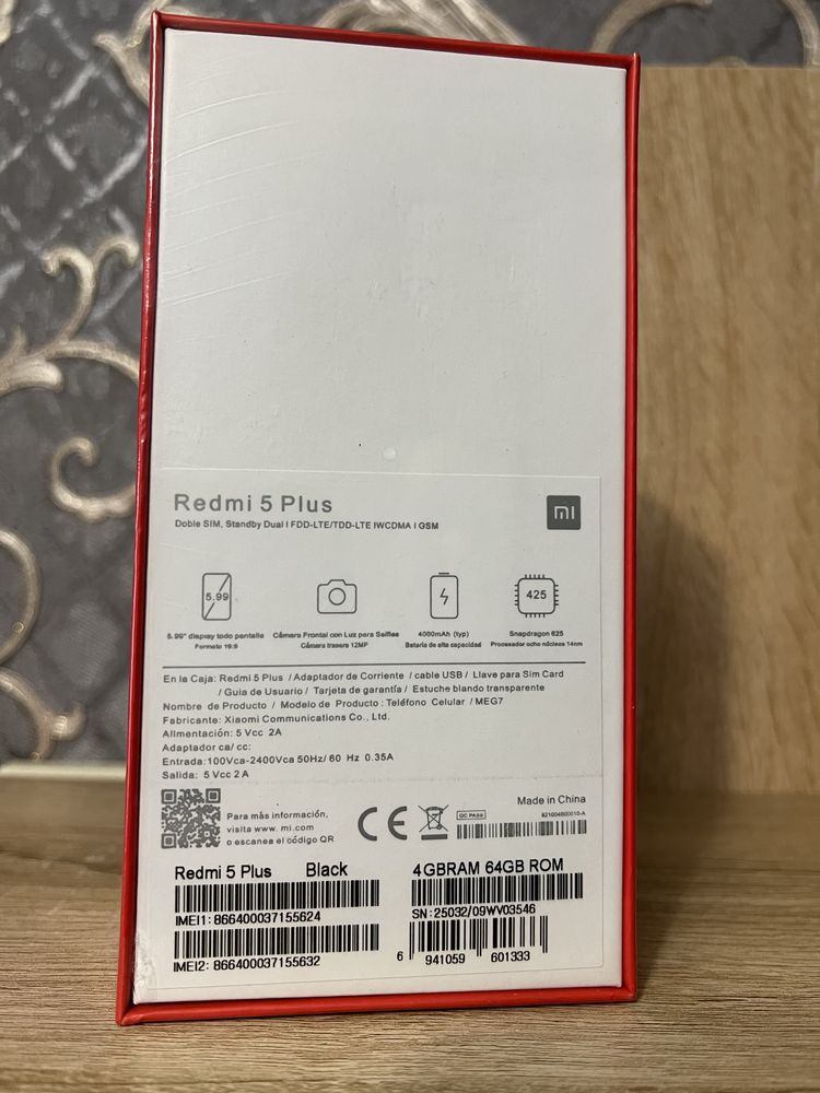 Xiaomi Redmi 5 Plus 4/64, новий