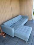 Ikea LANDSKRONA - Sofa z szezlongiem - JASNONIEBIESKA