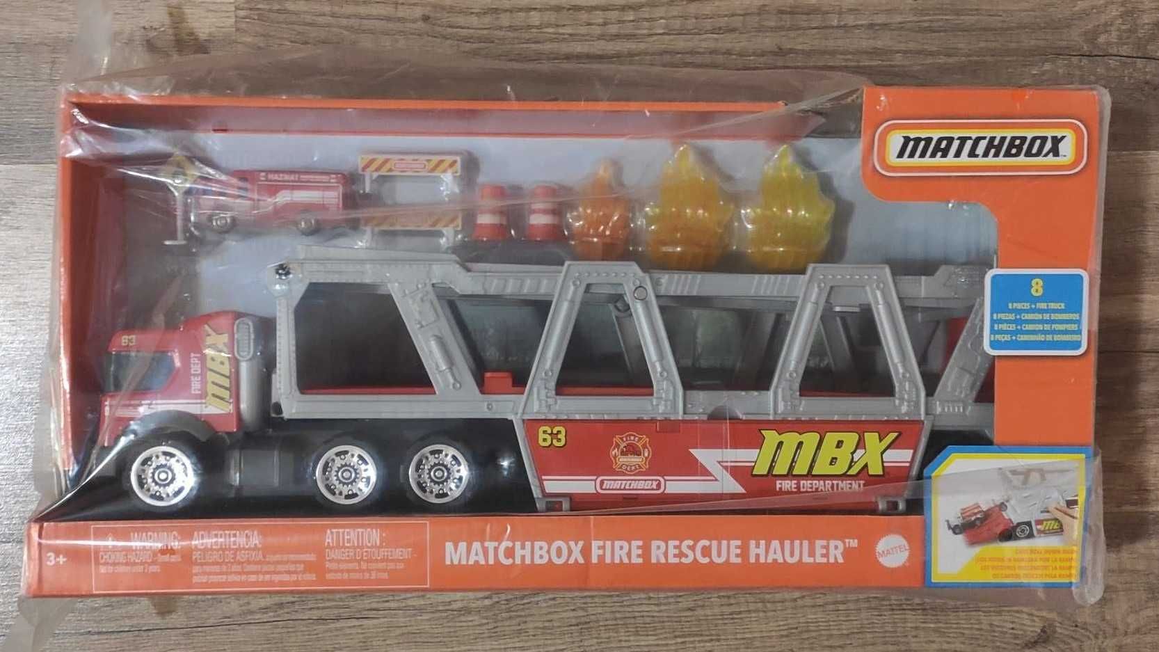 Вантажівка-автовіз Дорожня пригода Matchbox Fire Rescue Hauler