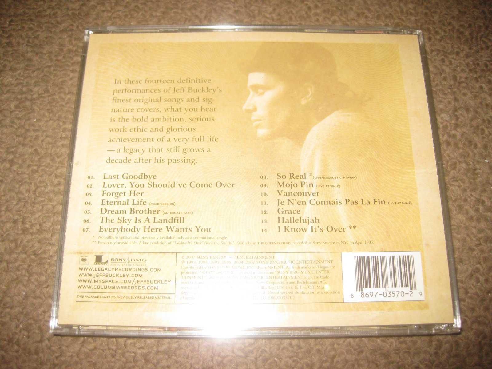 CD do Jeff Buckley "So Real: Songs from Jeff Buckley" Portes Grátis!